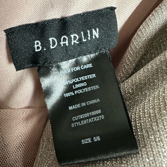 B Darlin Shimmering Lavender Prom Dress - Picture 6 of 9